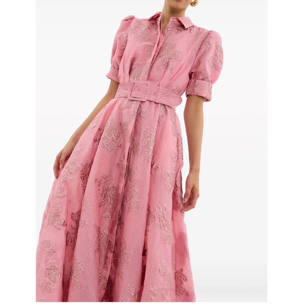 Rebecca Vallance Pink Puff Sleeve Gown - Picture 4 of 6